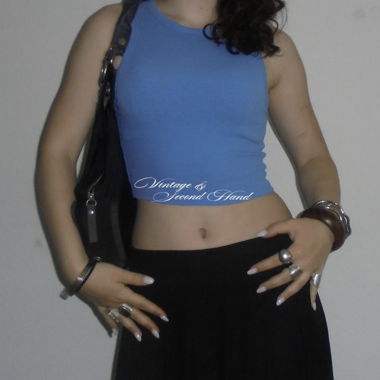 Blue Crop Top