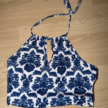 Blue and White Top