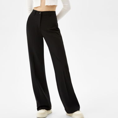Wide-leg tailored pants 