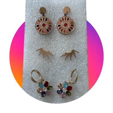 Lot de 3 paires de boucles d'oreilles 