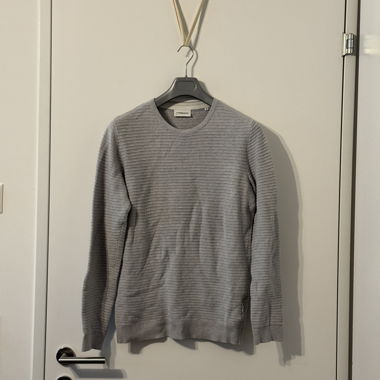 Maglione Lavorato a Maglia Grigio Lindbergh