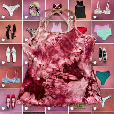 Pink- und Violett-Tie-Dye-Top