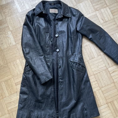 Manteau en cuir cintré