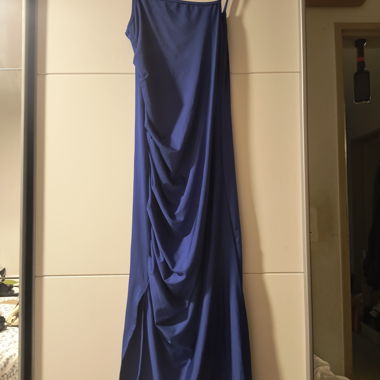 Blaues Slip-Kleid