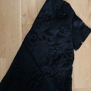 Shirt aus Spitze Schwarz