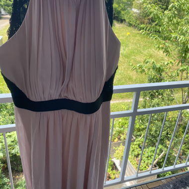 Jakes Pink-and-Black Maxi Dress