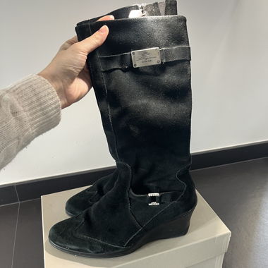 Botte Filograno en cuir suédé noir