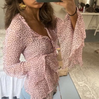 Blumarine SS23 silk blouse 