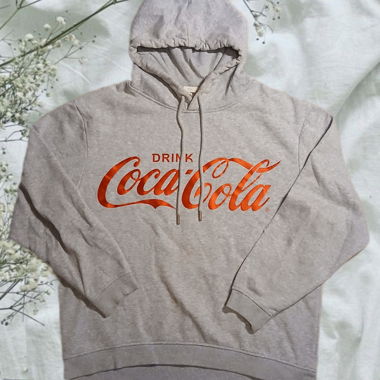 Sweat à capuche gris Coca-Cola