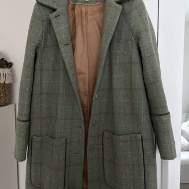 Cappotto di lana verde-marrone