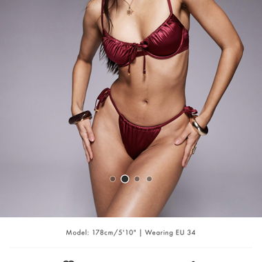 Bikini di velluto rosso