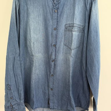 Camicia in jeans da uomo, taglia XL