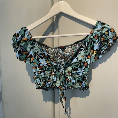 Floral Bamboo Crop Top