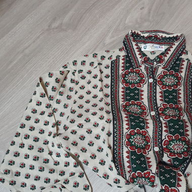 Chemise imprimée vintage 100% laine
