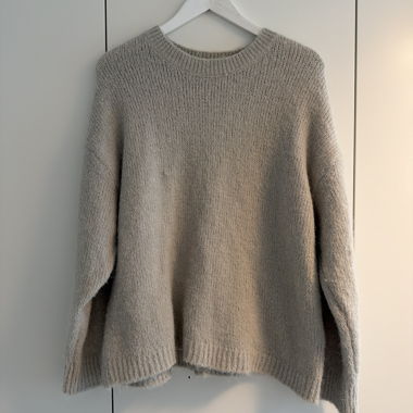 Grobstrick Pullover beige