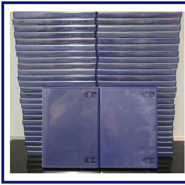 ca. 84 DVD Leer Hüllen dunkel Blau leerhüllen