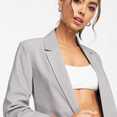 Blazer gris Stradivarius 