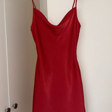 Forever 21 Mini Red Satin Dress