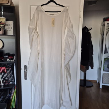 Sottoveste bianca lunga M con maniche cadenti
