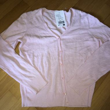baby pink cardigan