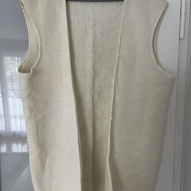 Warme Winter Weste Teddyfutter beige Gr. L