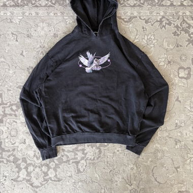 Sweat à capuche graphique noir haut de gamme