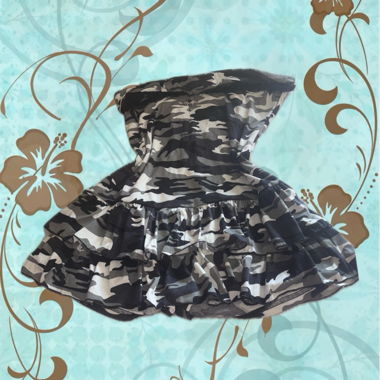 Trägerloses Camouflage-Kleid