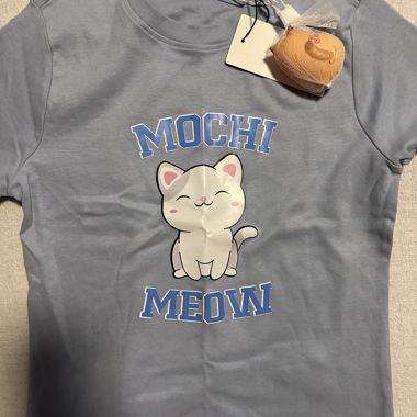 T-shirt grigio Mochi Meown