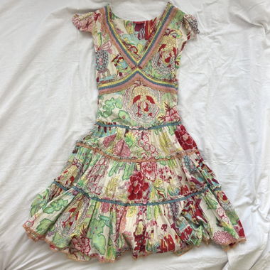 Vintage summer dress cotton size S 
