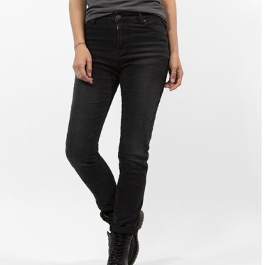 Jeans Kevlar noirs - pantalon moto coupe femme