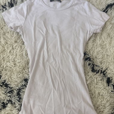 T-shirt rose clair ajusté