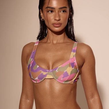 Haut de bikini multicolore
