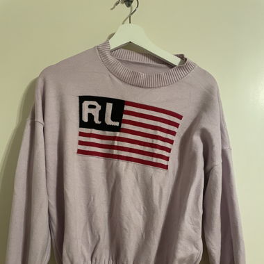 light pink flag sweater