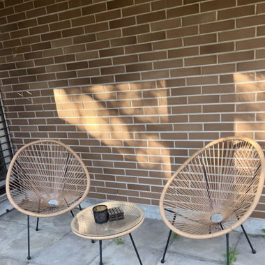 Balkon-/Gartenmöbel: 2 Stühle & Tisch CHF 225.-