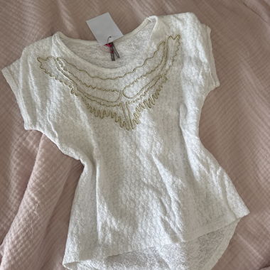 White embroidered Orchestra T-shirt