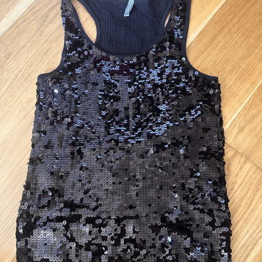 Top Nero con Paillettes Gr. M