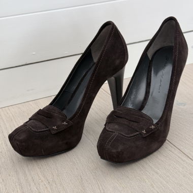 Scarpe marroni con tacco