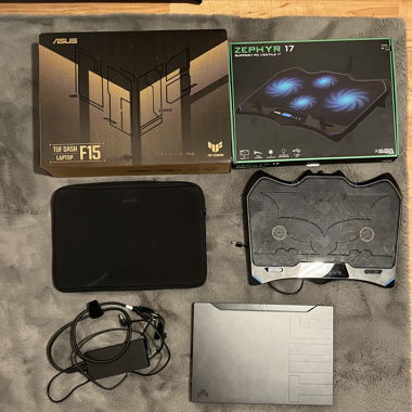 Pack Asus TUF Dash F15, ventilateur et fourre