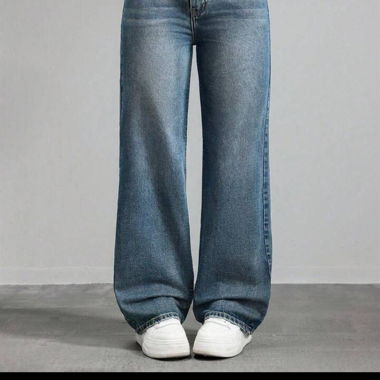 Jeans wide leg blu