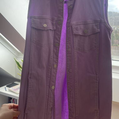 Gilet en jean violet
