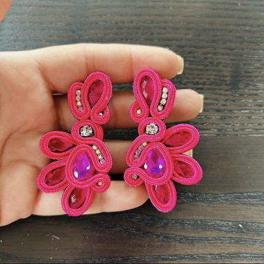 Flamenco Fucsia Ohrringe, Sommer edition