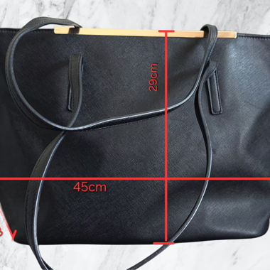 Schwarze Shopper-Tasche