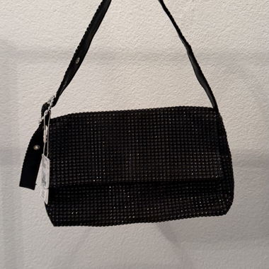 SchwarzeShoulderbag mit Strass