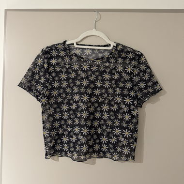 H&M Flower Mesh Top
