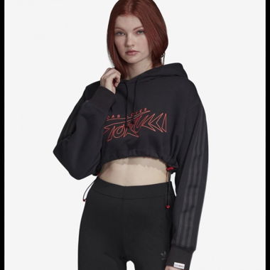 Adidas X Fiorucci cropped hoodie