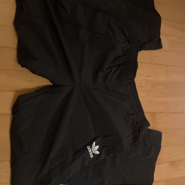 Black adidas track pants