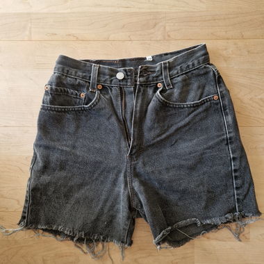 Shorts en Denim Noir Fizzeb