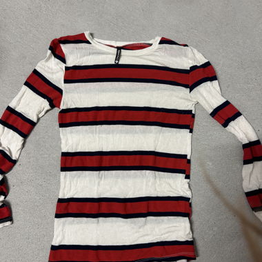 Gestreiftes Langarmshirt Chicorée XS