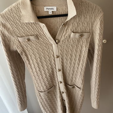 Pomelo Knit Dress Beige S