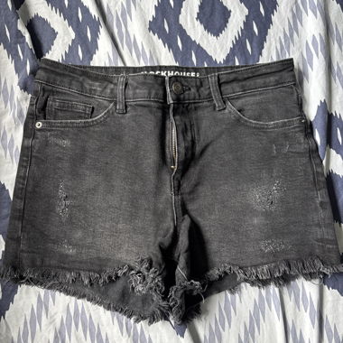 Black Denim Shorts